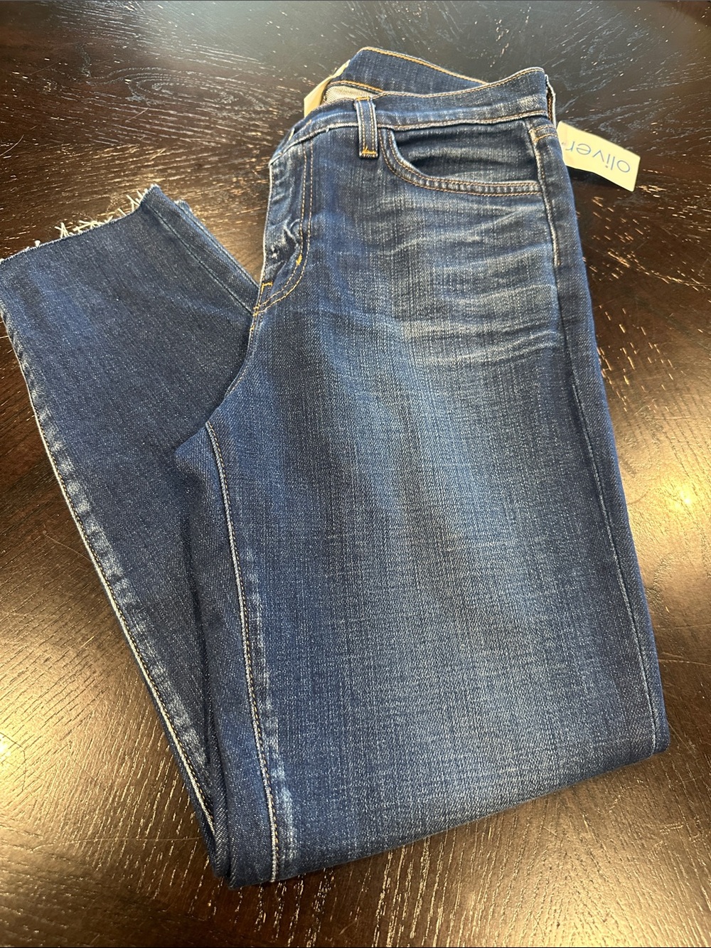 L'AGENCE Dark Wash Blue Women's Jeans French Slim Fit - Picture 12 of 12